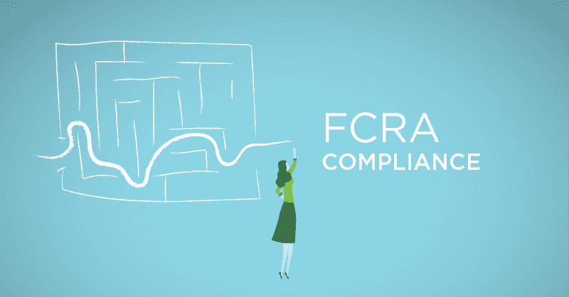 Illustration of a maze with title FCRA Compliance