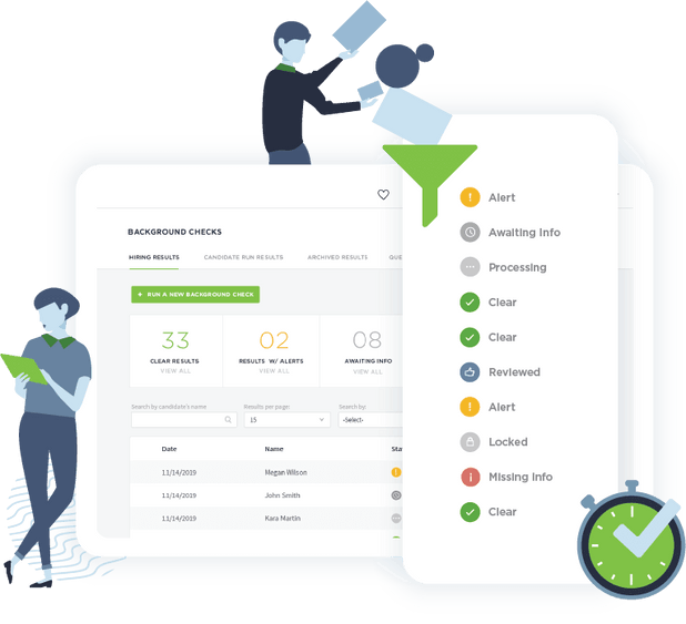 GoodHire dashboard saves time by showing only what you need to review
