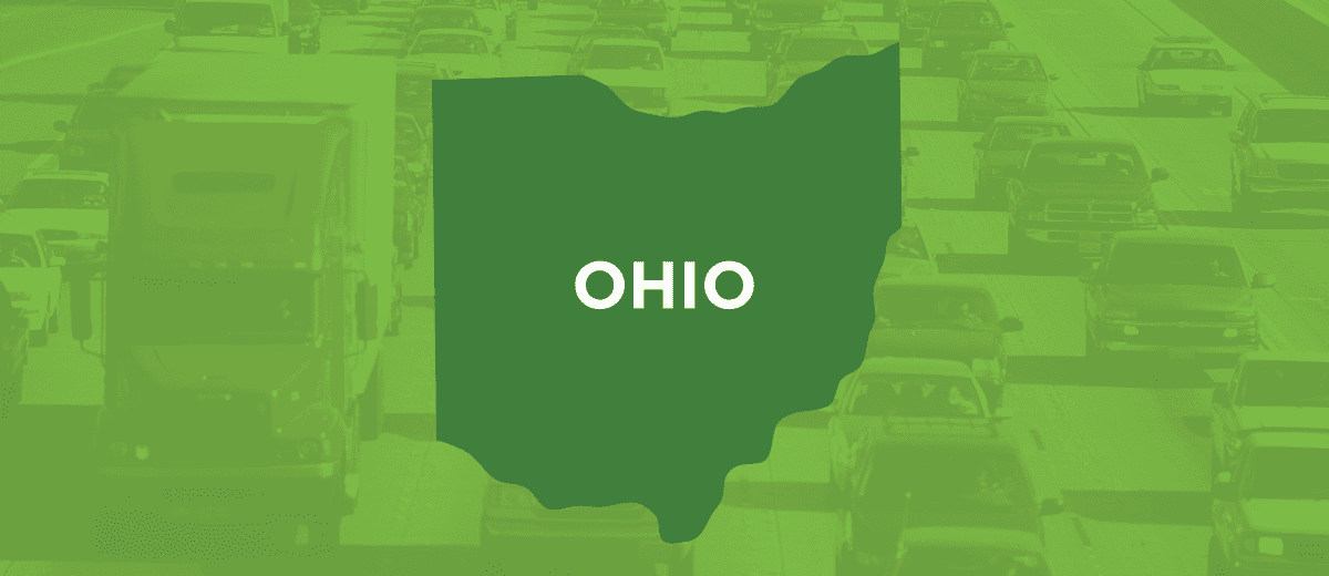 Illustration showing outline of state of Ohio