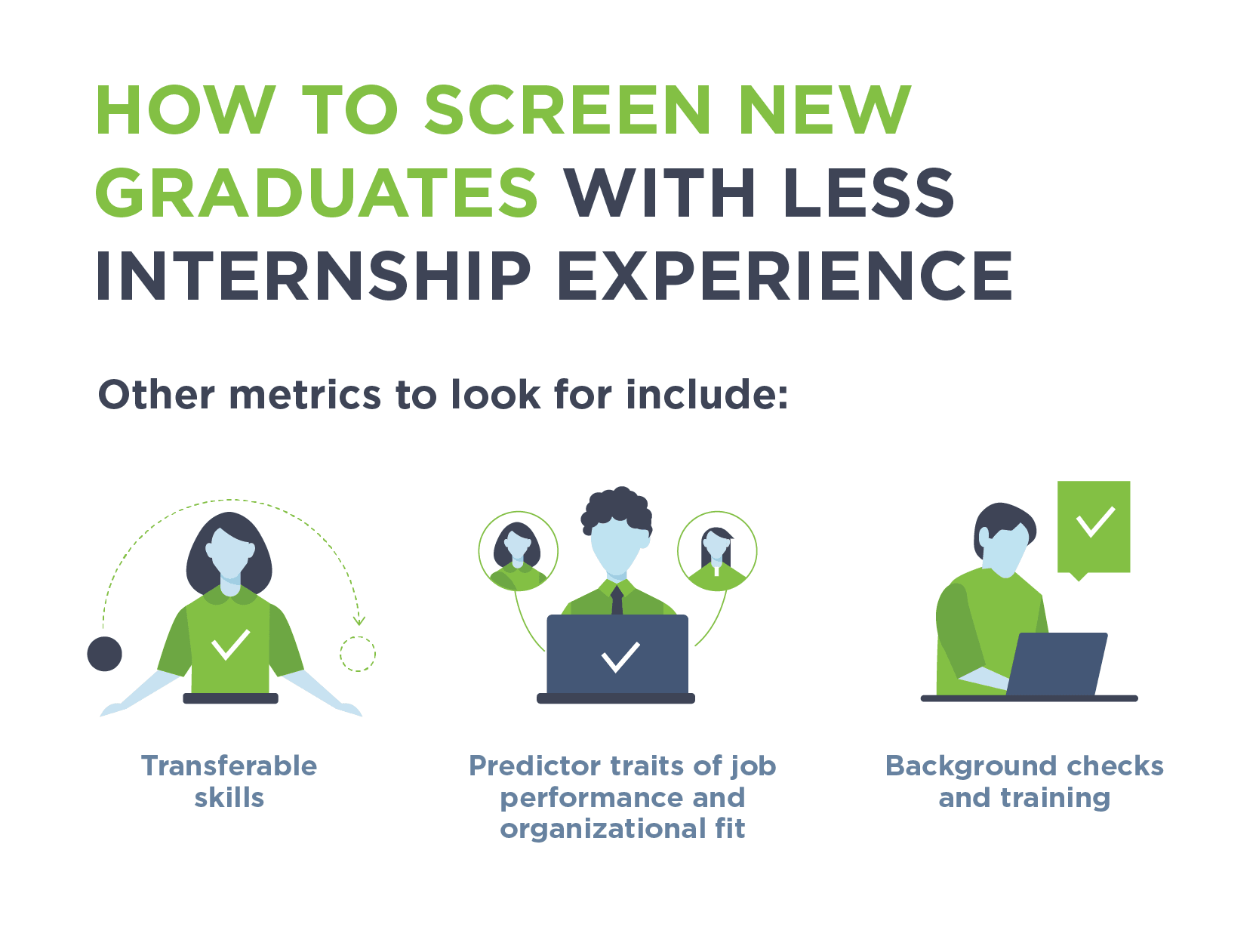 Tips for screening graduates with less internship experience.