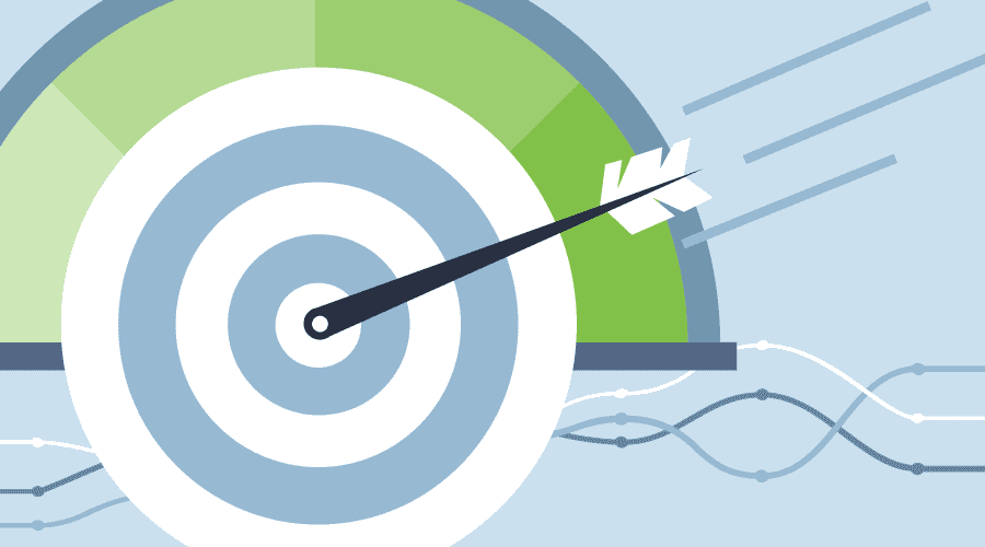 Illustration of an arrow hitting its target represents background check accuracy.