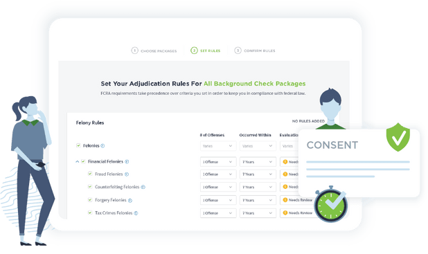 GoodHire dashboard allows you to set adjudication rules for background check packages