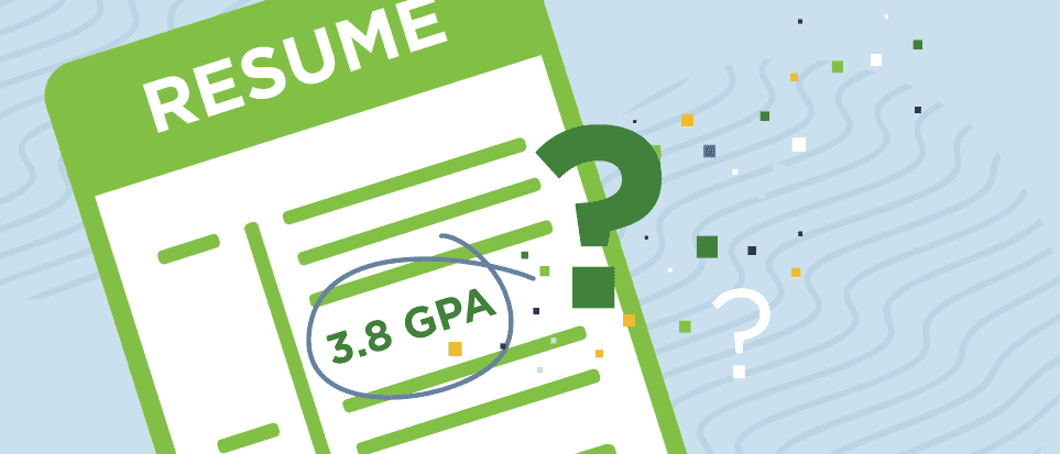 Illustration of a candidate resume that includes GPA.